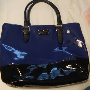 Kate Spade Gorgeous Blue and Black Tote